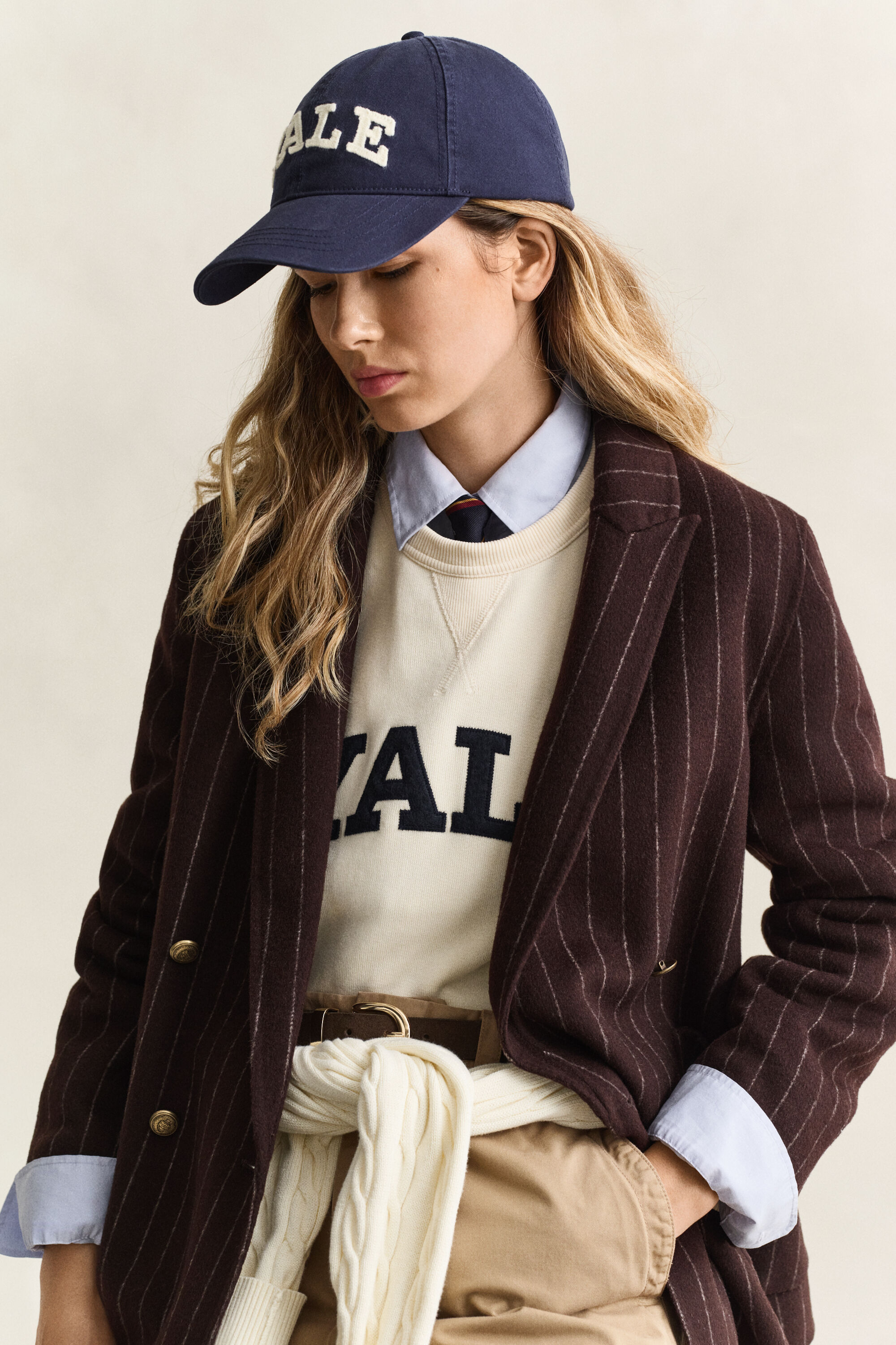 Gant x Yale nålestribet håndsyet blazer