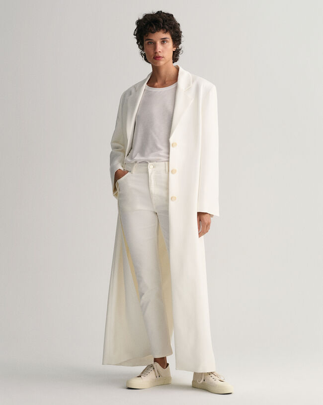 Hvide korte slim fit jeans