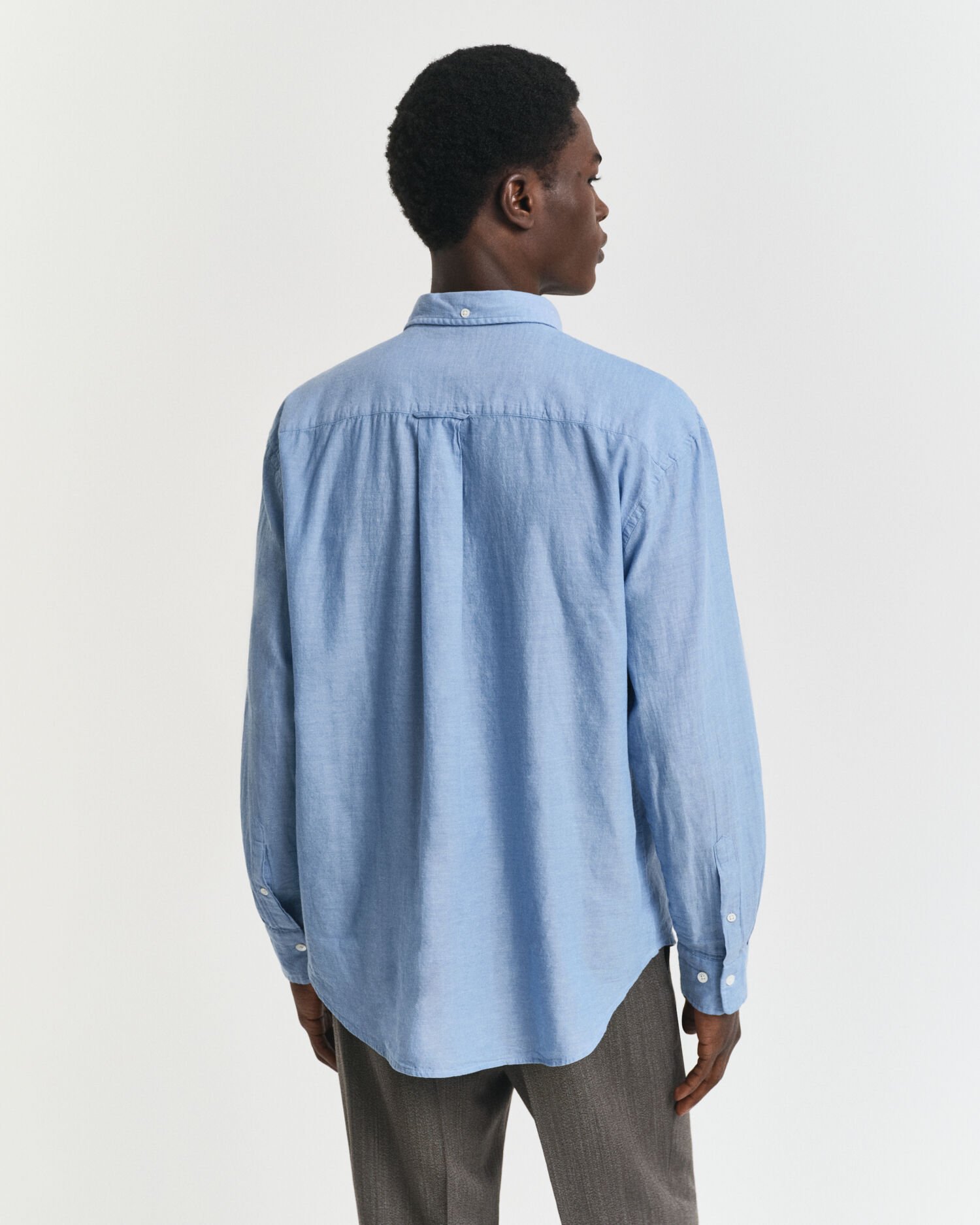 Relaxed fit indigo chambray skjorte