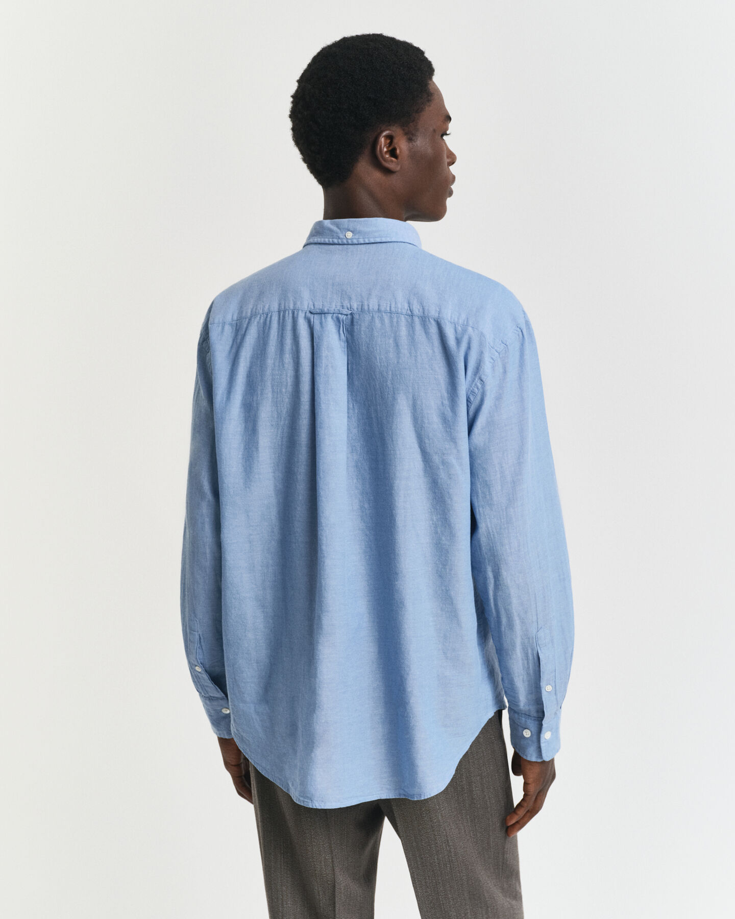 Relaxed fit indigo chambray skjorte