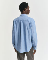 Relaxed fit indigo chambray skjorte