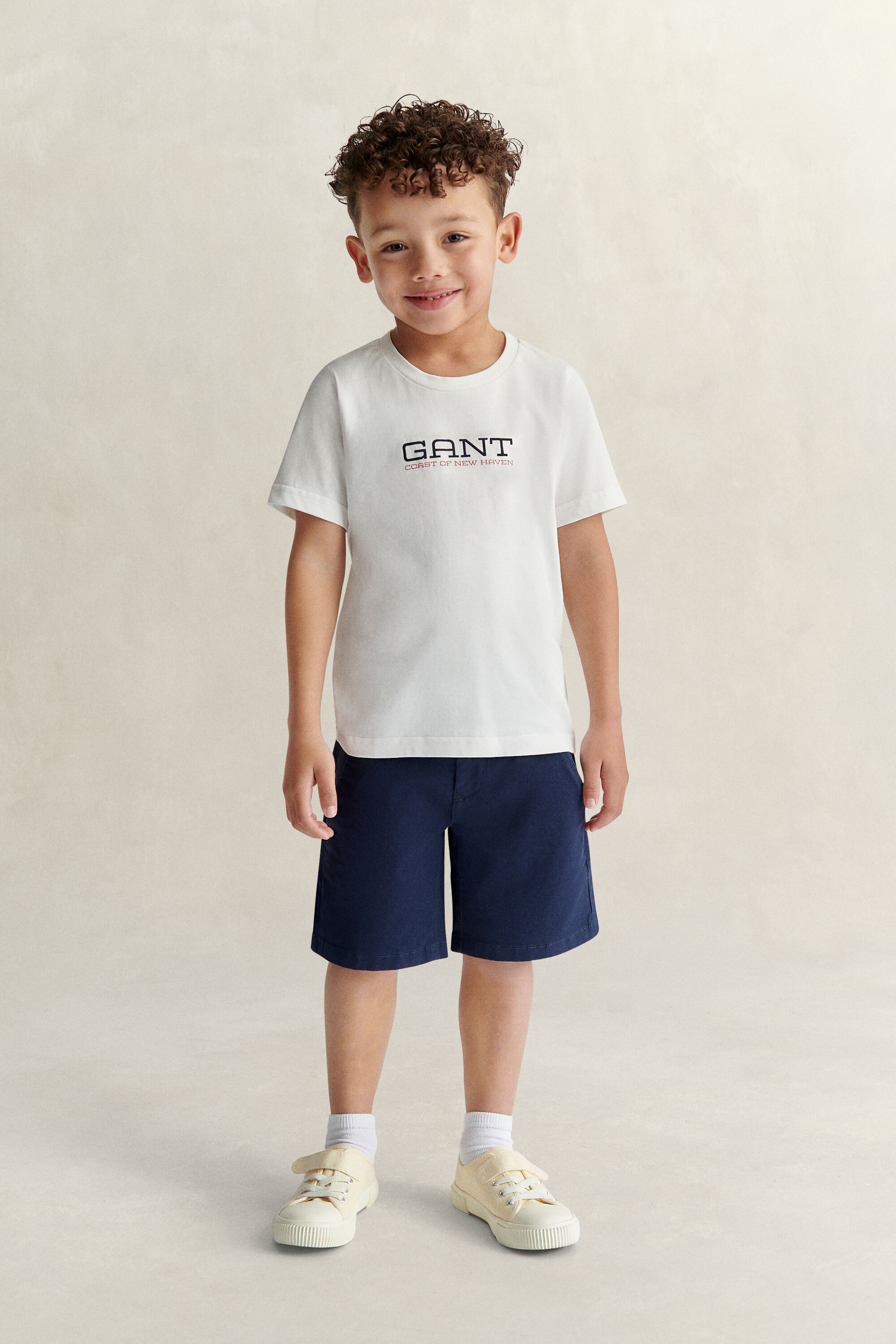Boys T-shirt med kystgrafik