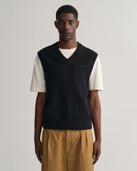 Vest i bomuld og uld