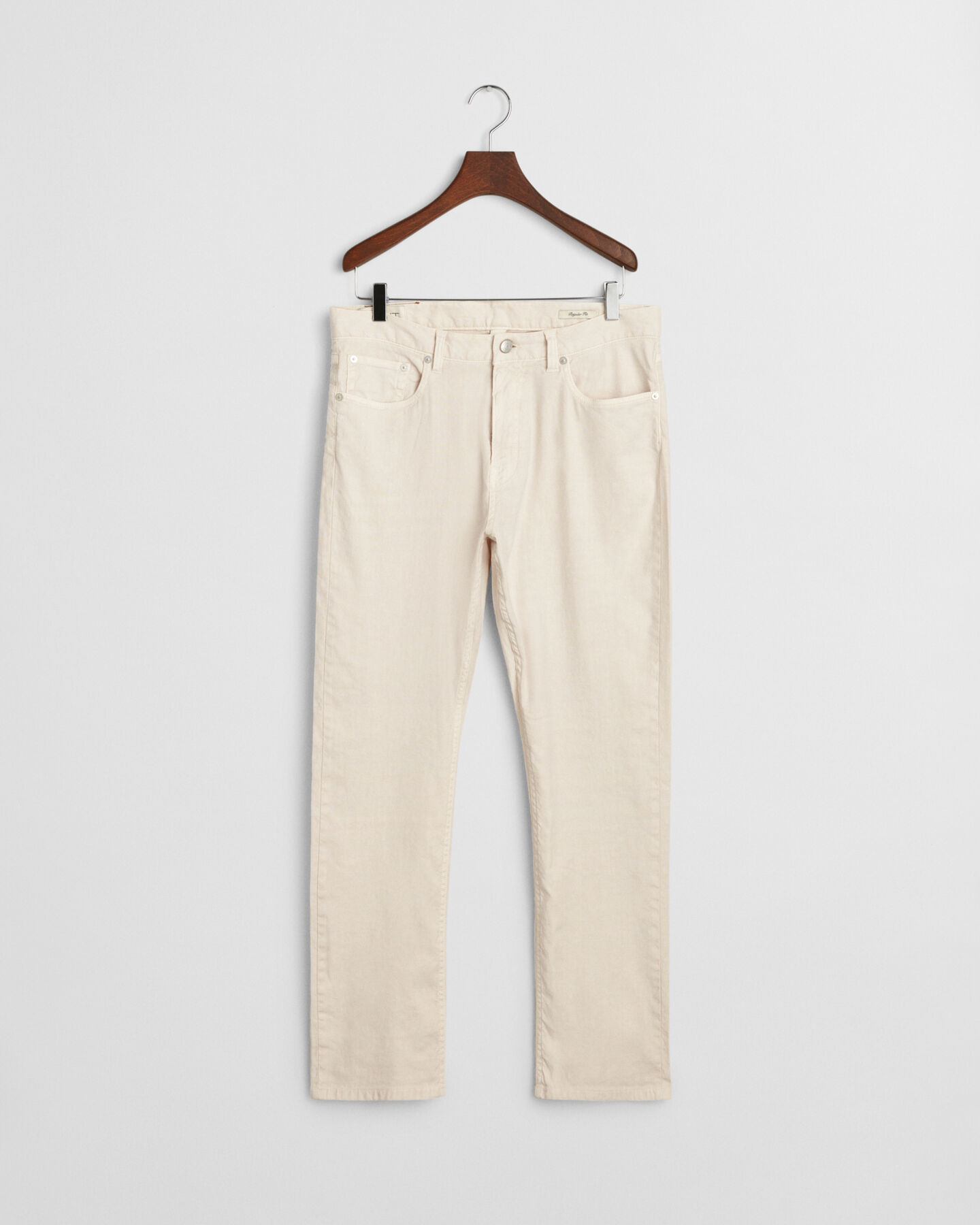 Regular fit jeans af bomuld og h&oslash;r