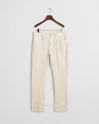 Regular fit jeans af bomuld og h&oslash;r