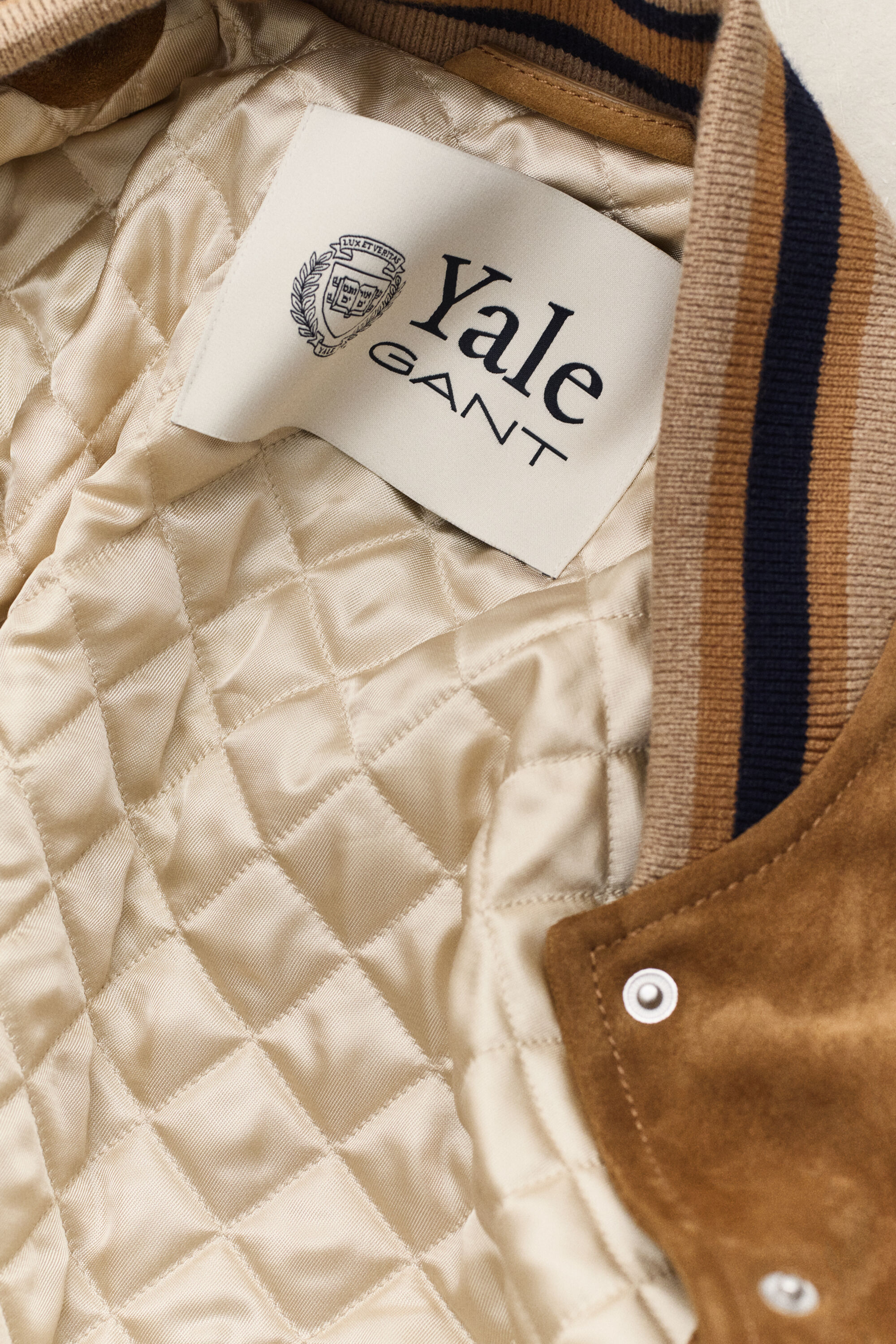 Gant x Yale Varsity Jacket i ruskind