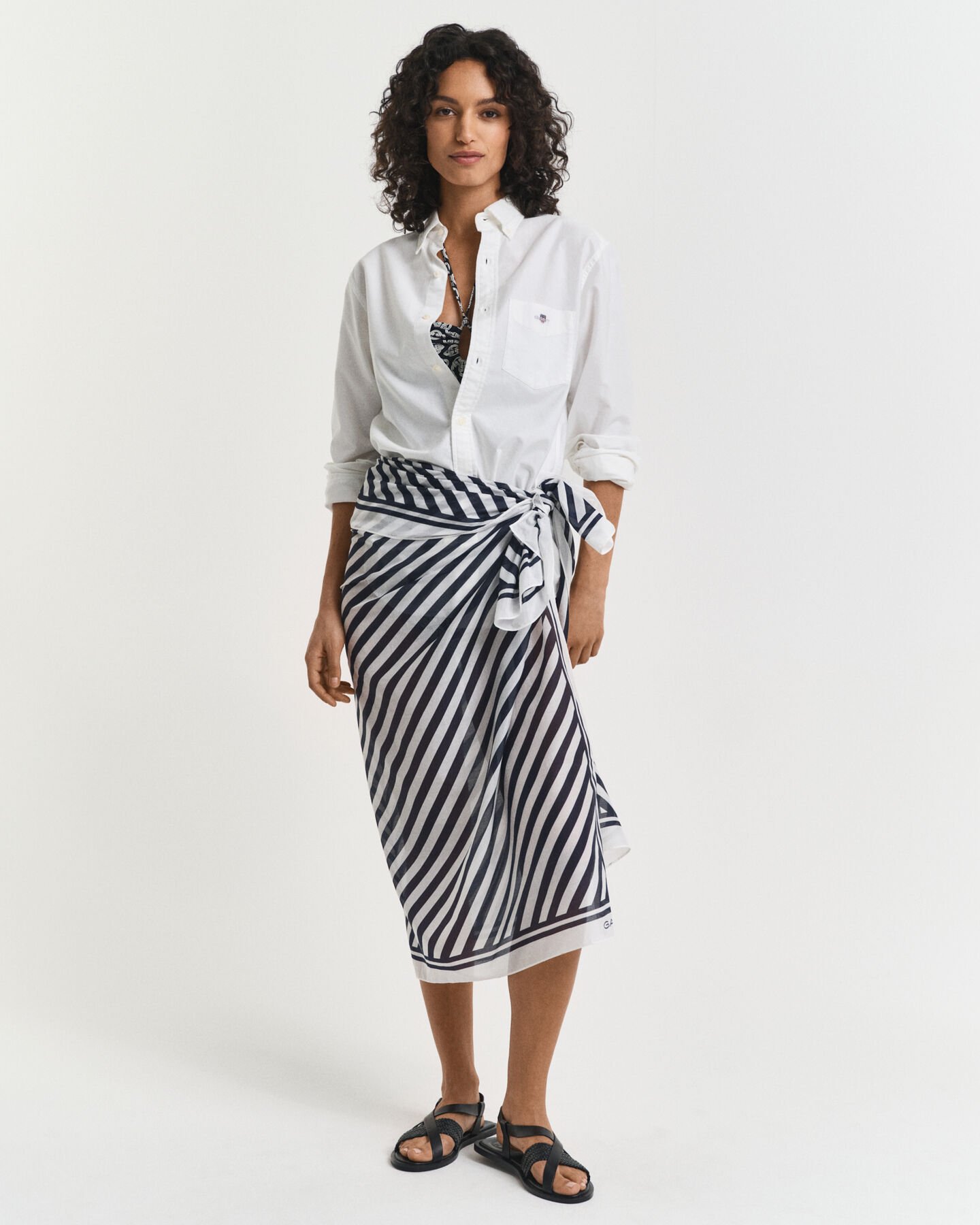 Sarong med chevron-tryk