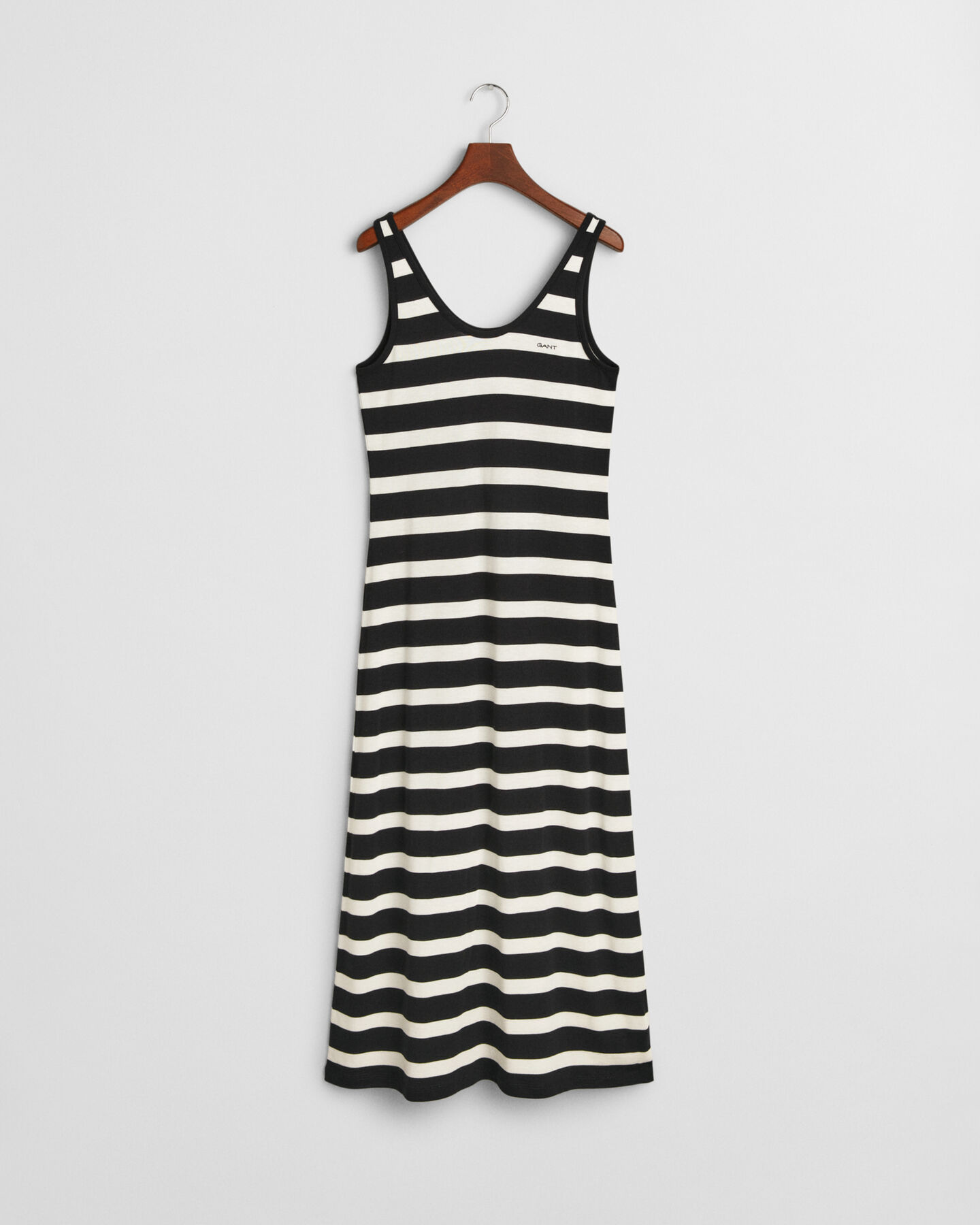 Stribet tanktop midi jerseykjole