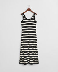 Stribet tanktop midi jerseykjole