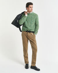 Slim fit chinobukser af jernbanefløjl