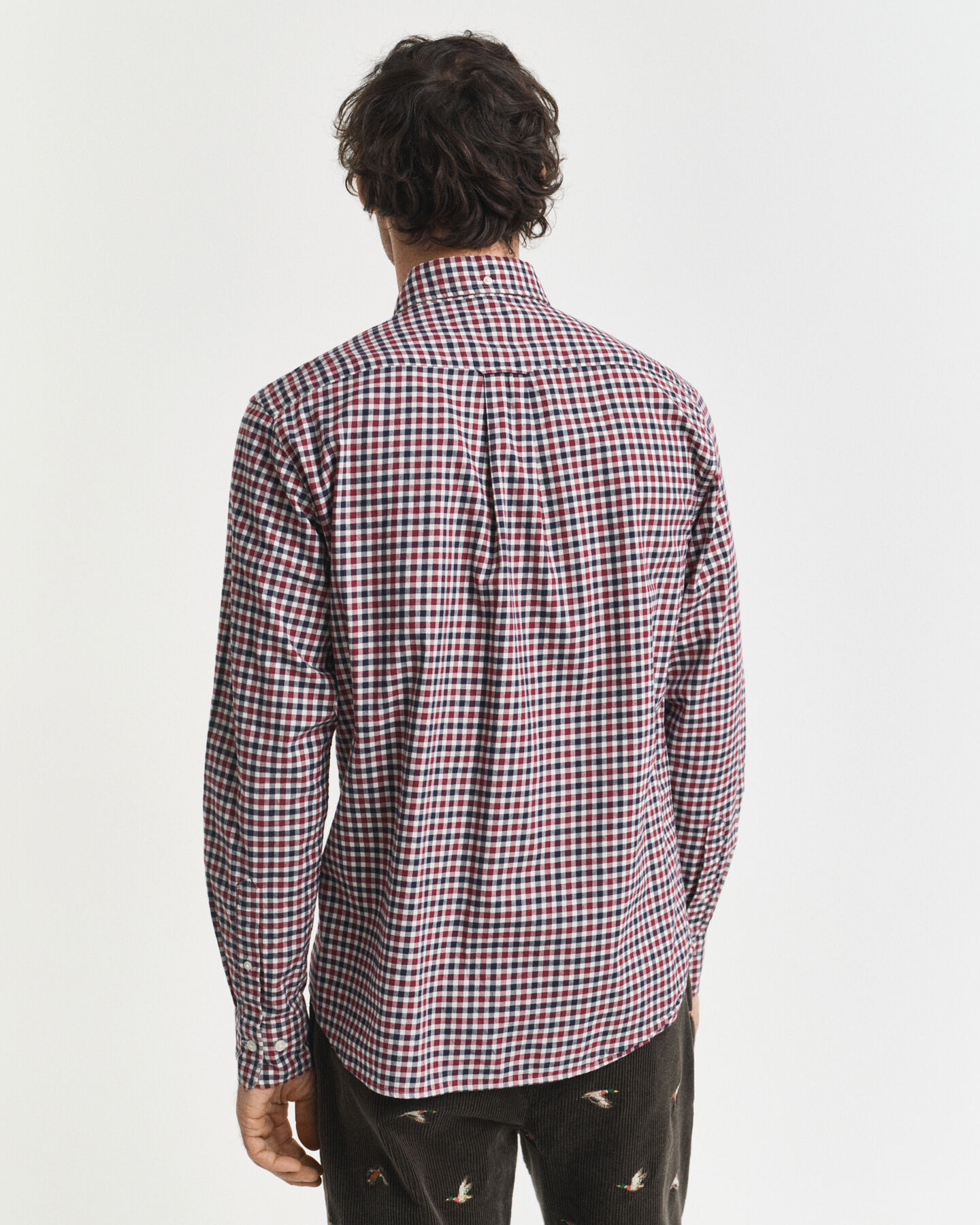 Regular fit gingham skjorte af twill