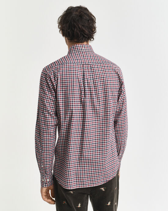 Regular fit gingham skjorte af twill