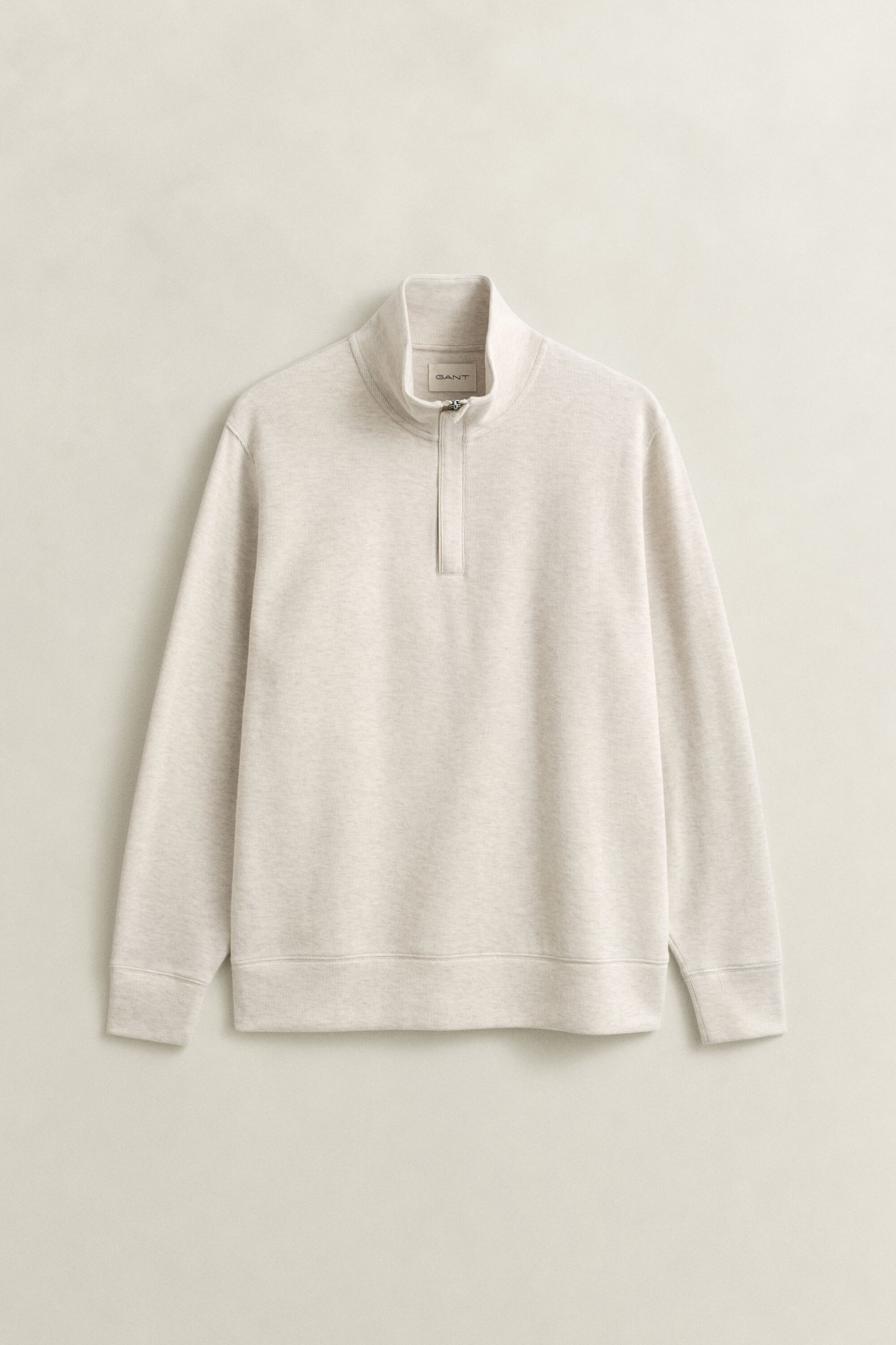 Sacker Rib sweatshirt med halv lynlås