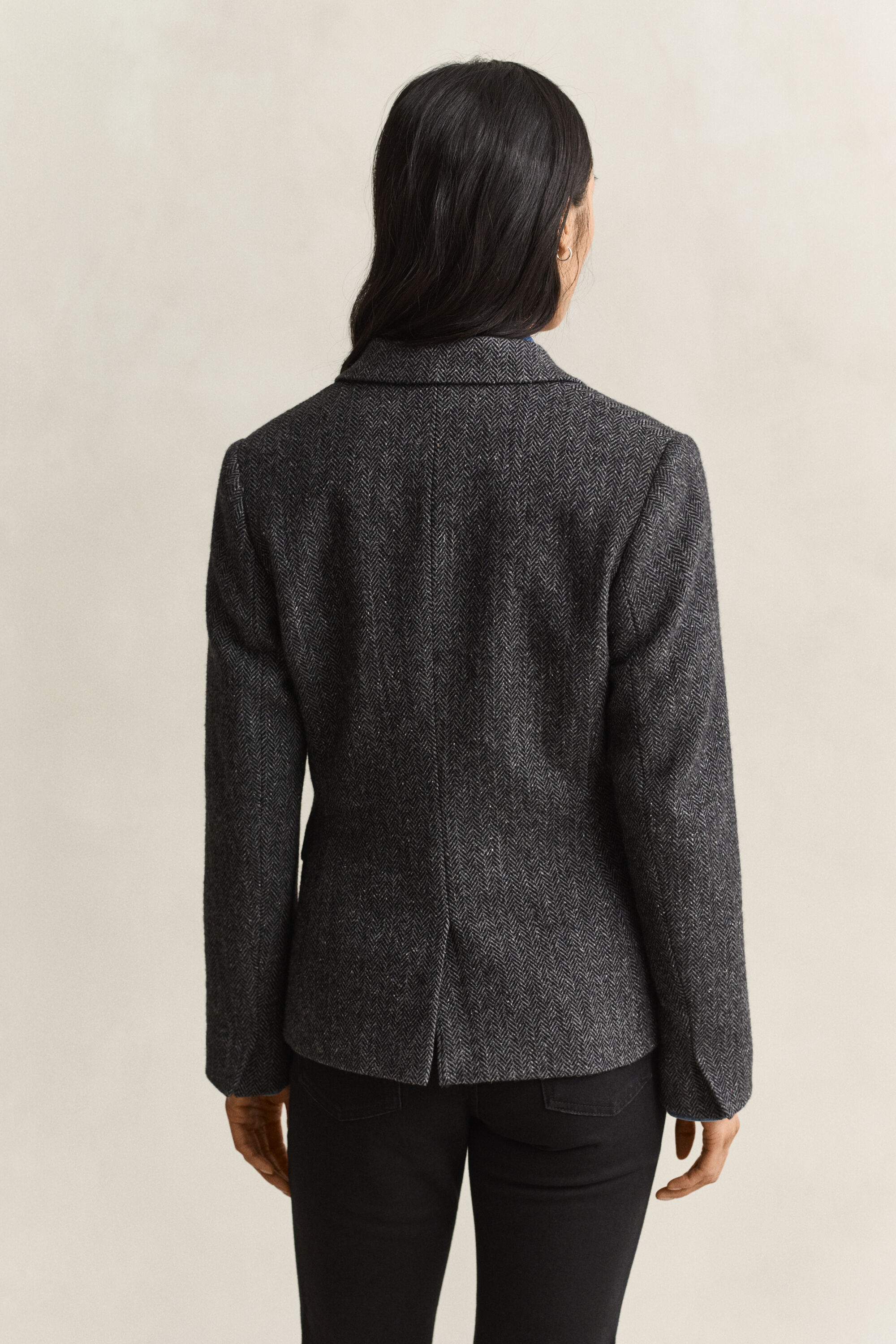Sildebensmønstret blazer