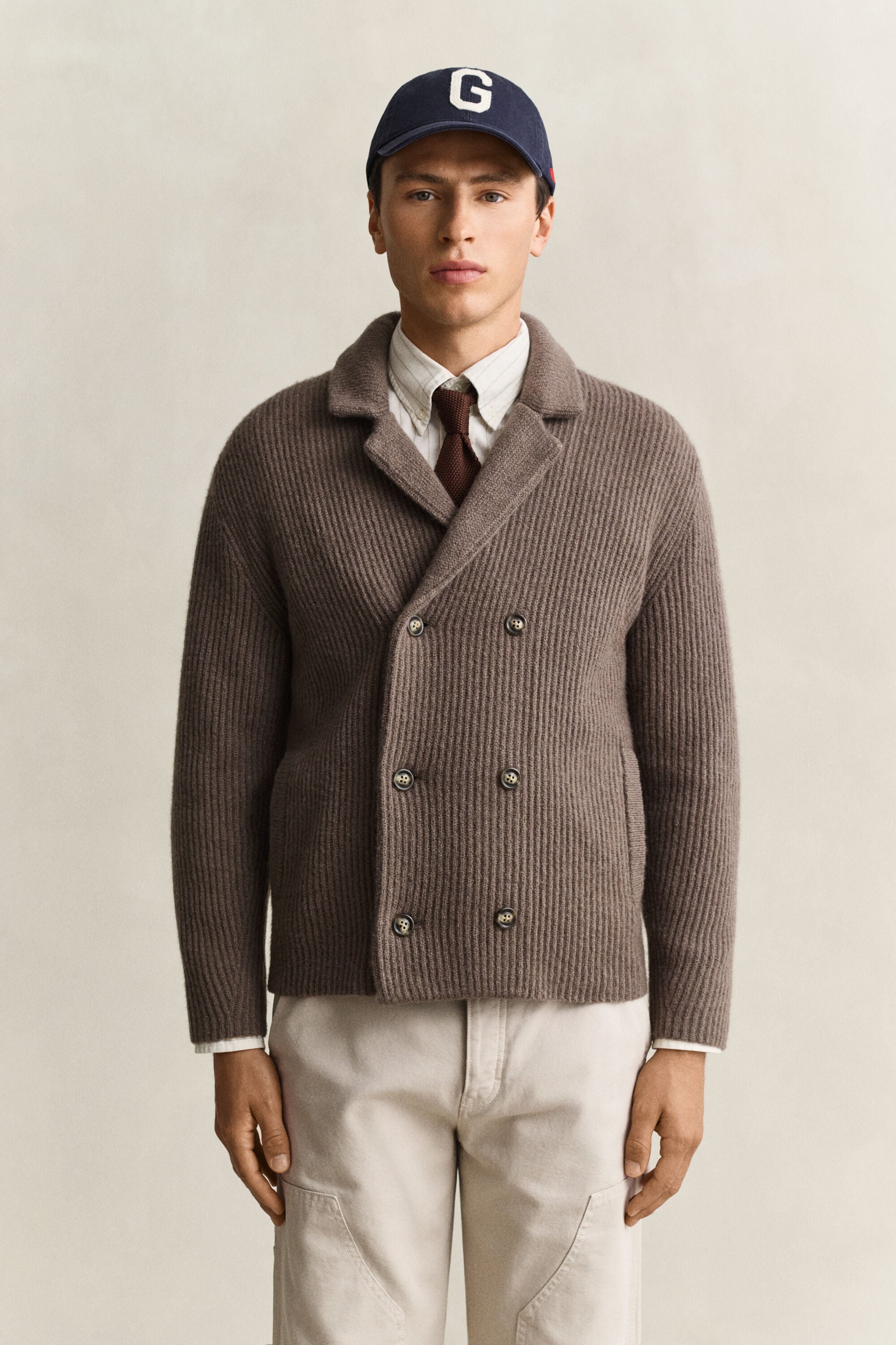 Strikket blazer cardigan