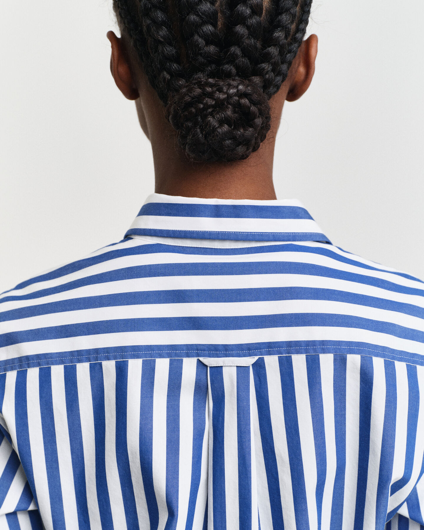 Regular fit poplinskjorte med brede striber