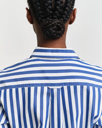 Regular fit poplinskjorte med brede striber