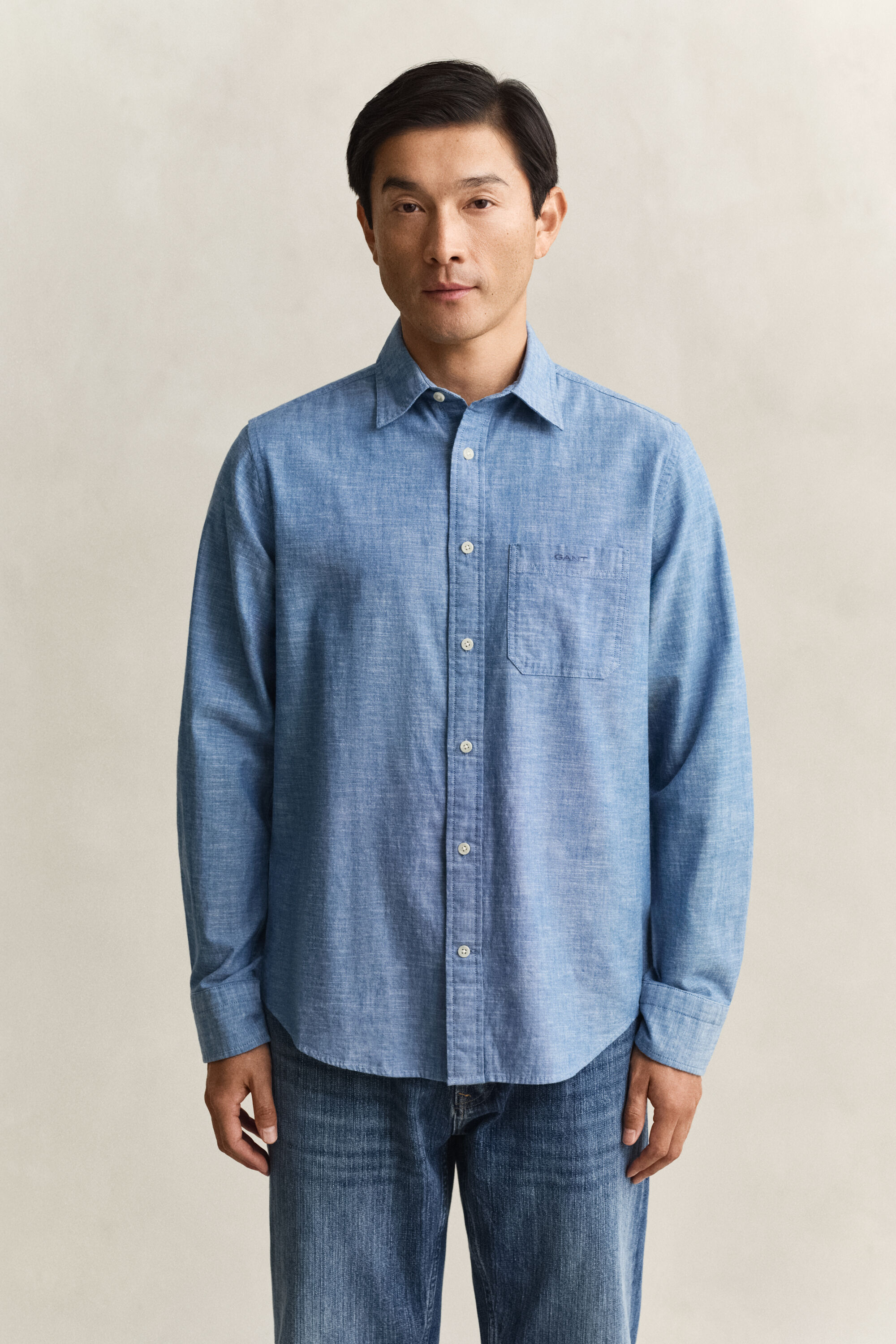 Chambray-skjorte