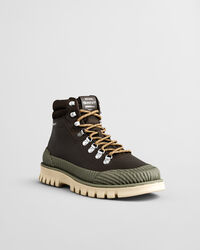 Nebrada mellemhøje læderstøvler