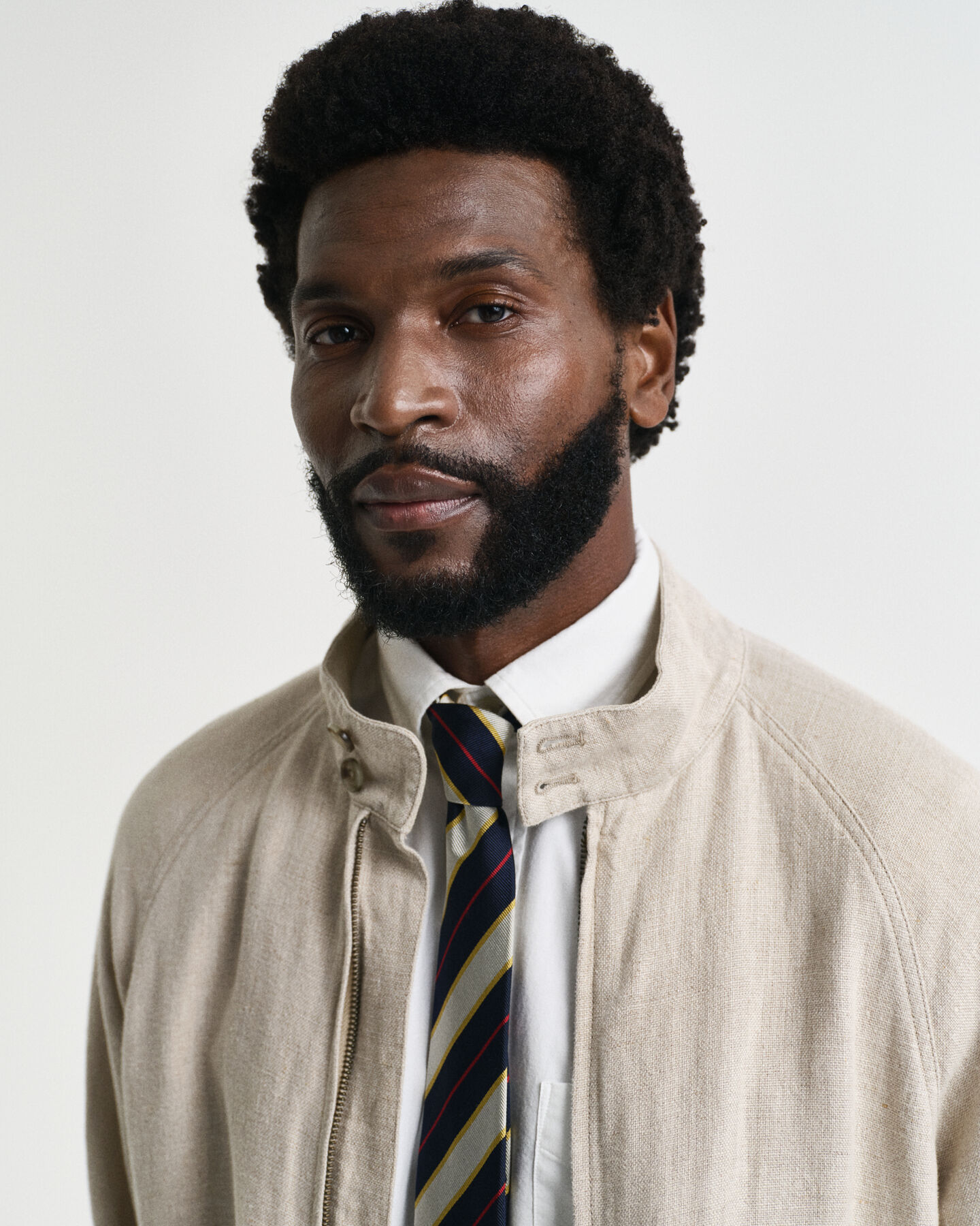 Harrington jakke af hør