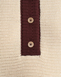 Strikket poloskjorte