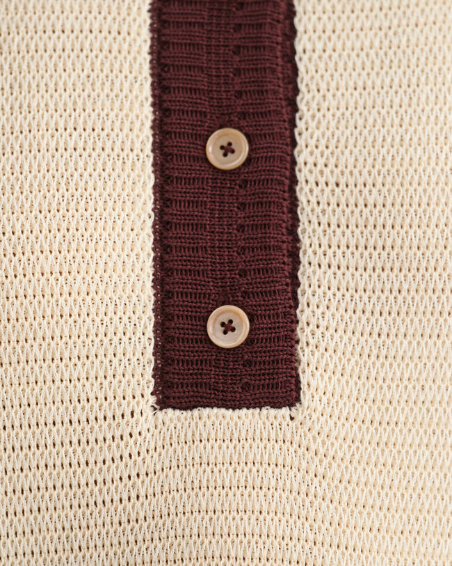 Strikket poloskjorte