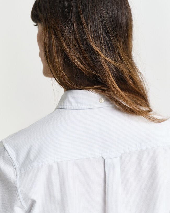 Regular fit klassisk stribet Oxford-skjorte