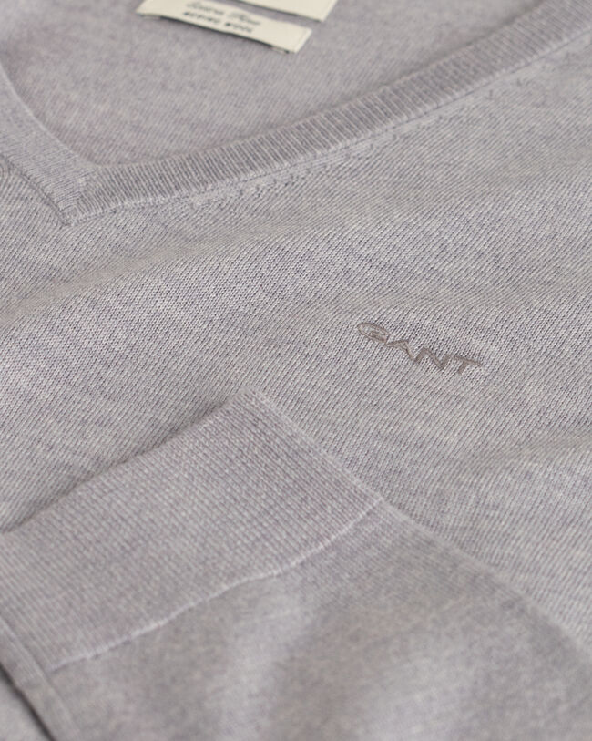 Sweater med V-hals sweater af ekstra fin merinould