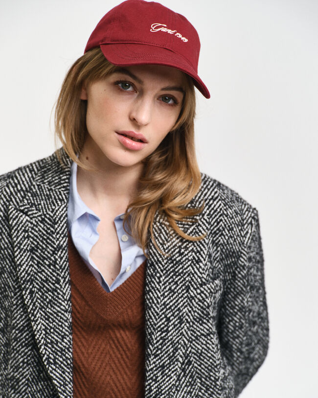 Relaxed fit sildebensmønstret blazer