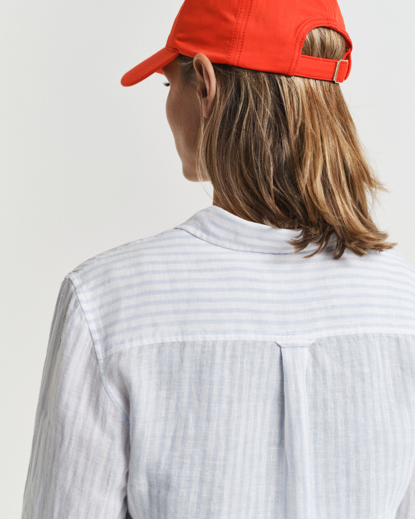 Regular fit stribet skjorte af hør