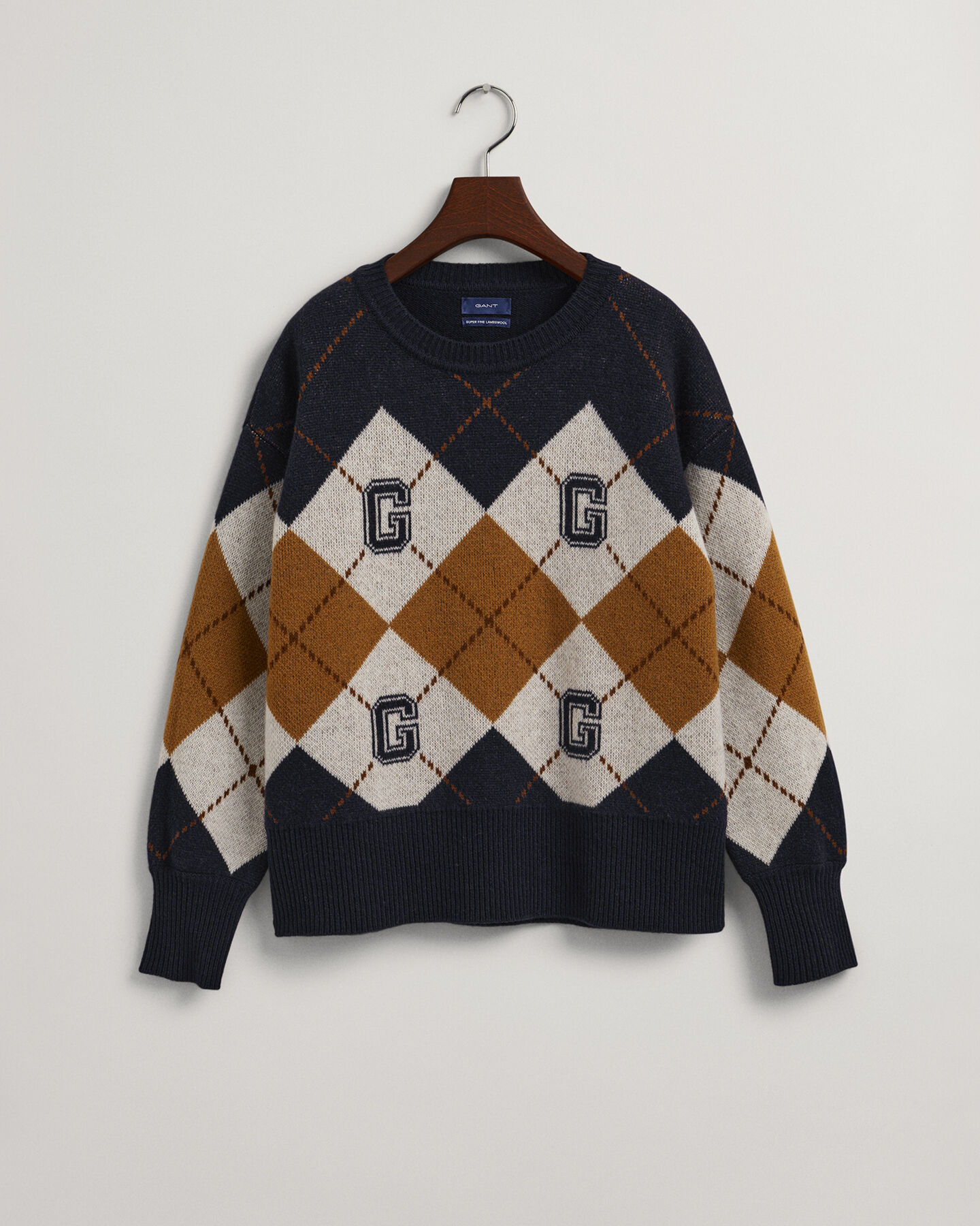 Argyle sweater med crewneck