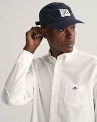 Regular fit skjorte af bomuld og hør