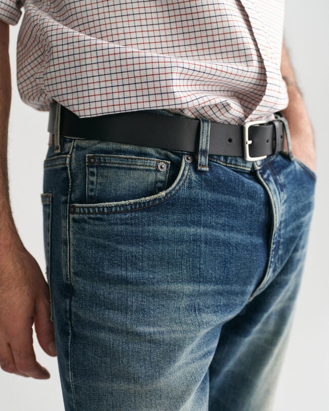 Regular fit jeans med vintage-vask