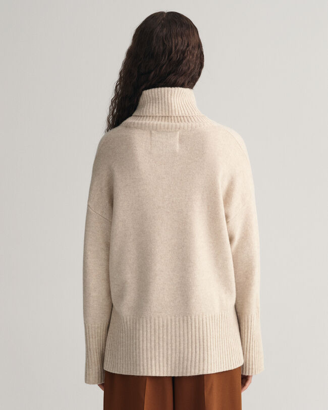 Lounge sweater med rullekrave