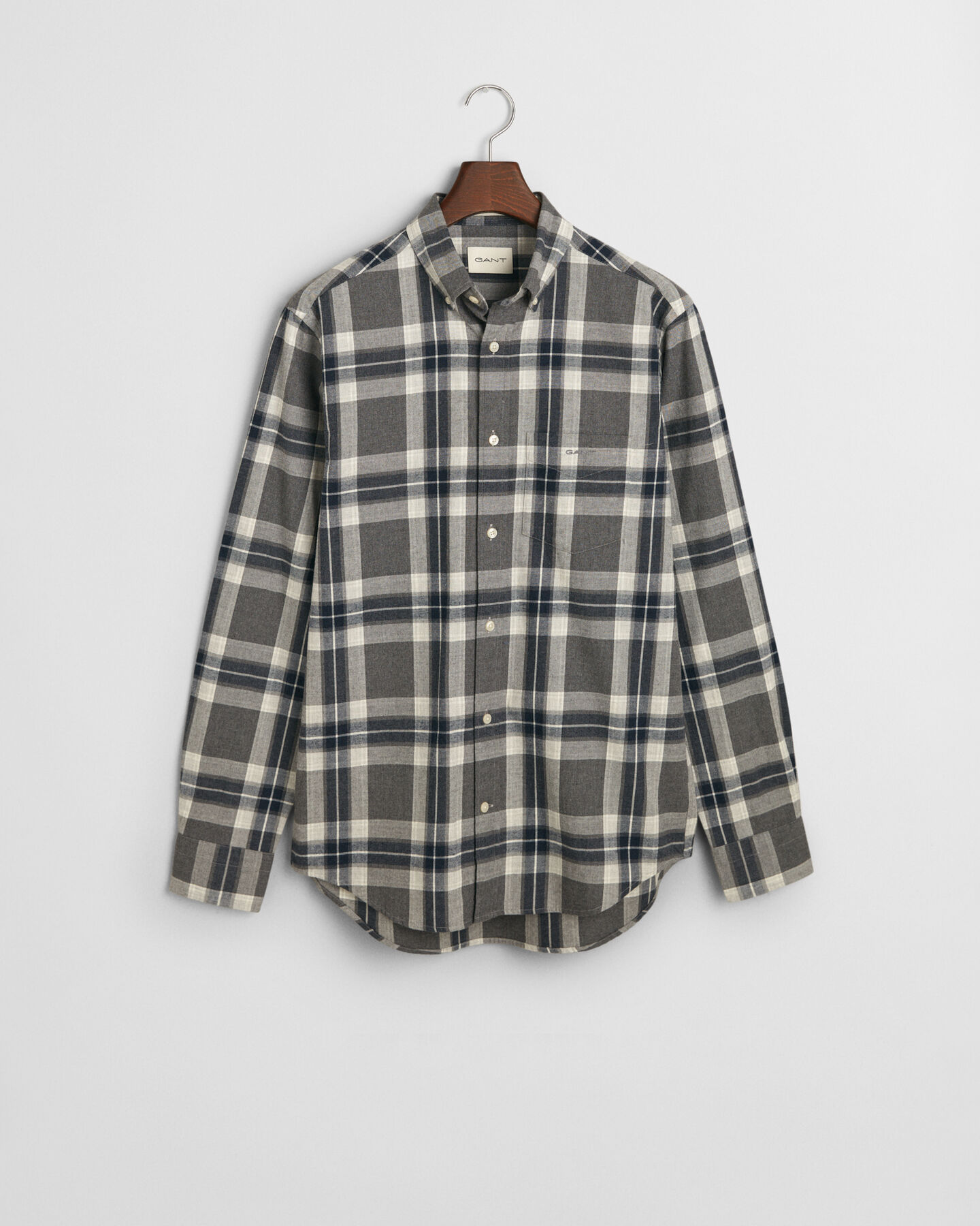 Regular fit skotskternet melange skjorte