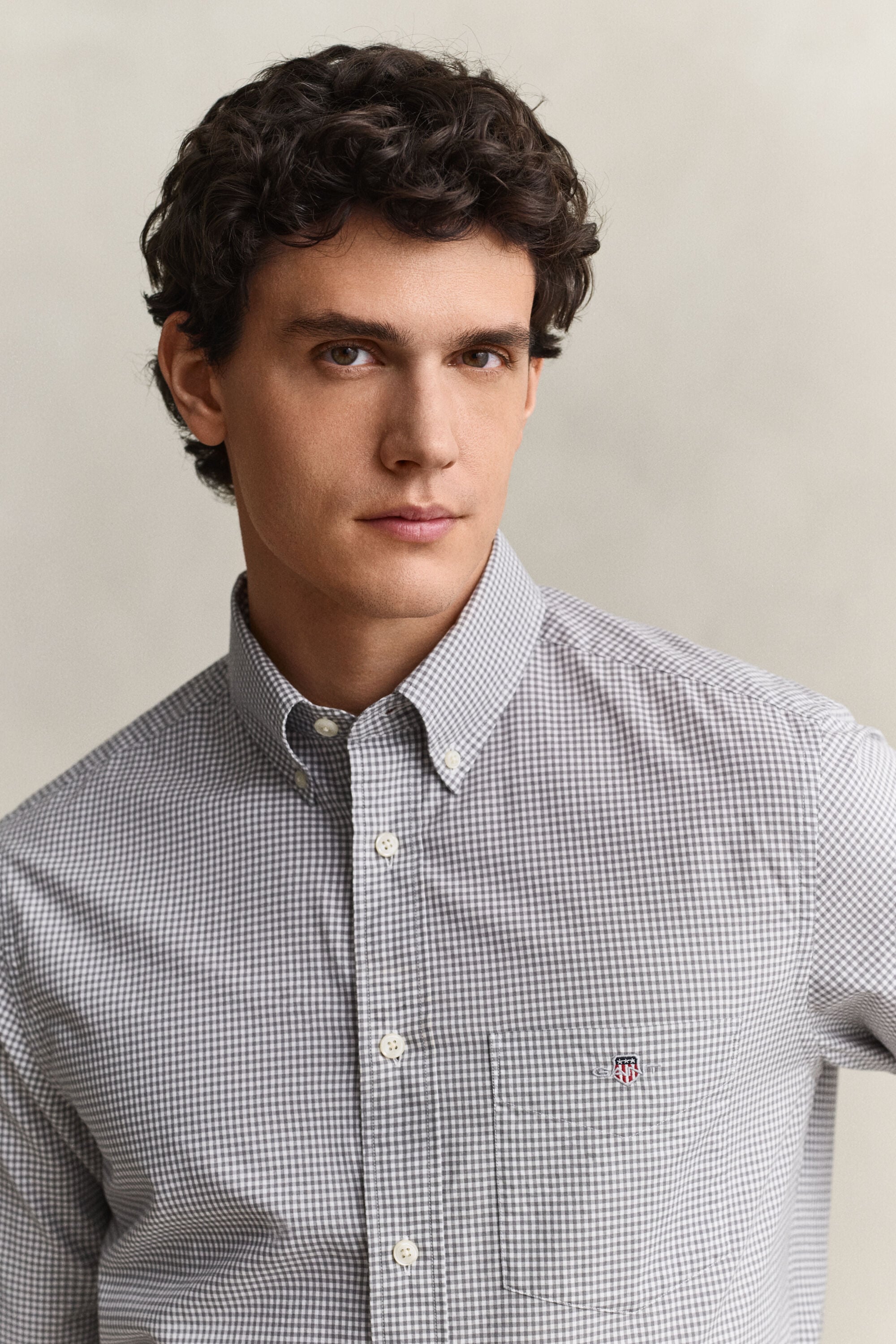 Gingham klassisk poplin-skjorte