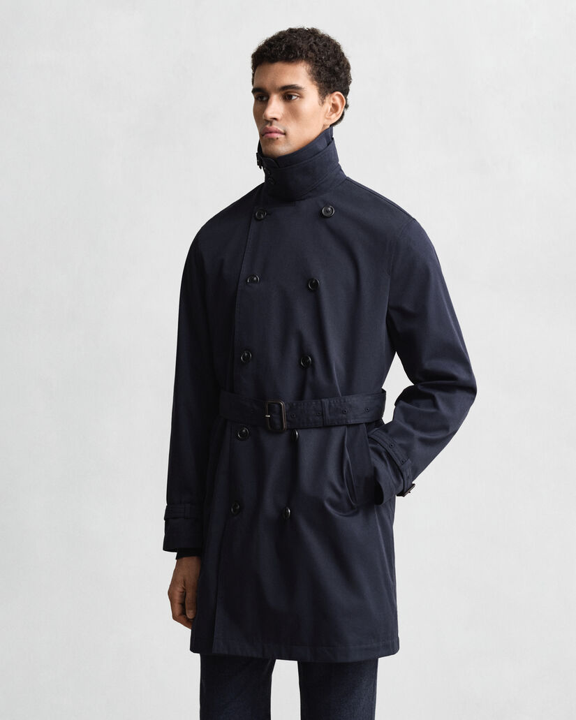 Trenchcoat i bomuldsblanding