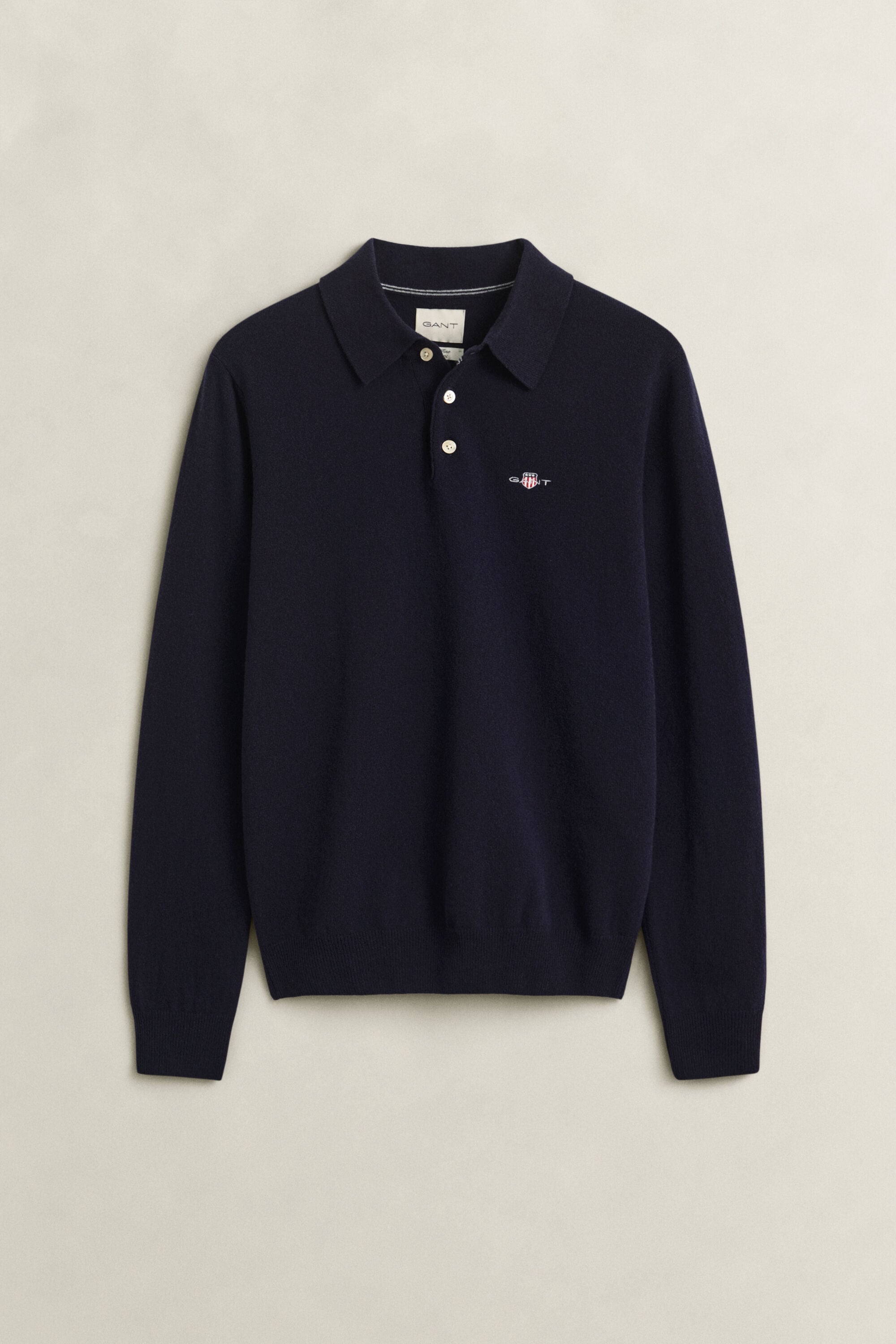Polosweater af ekstra fin lammeuld
