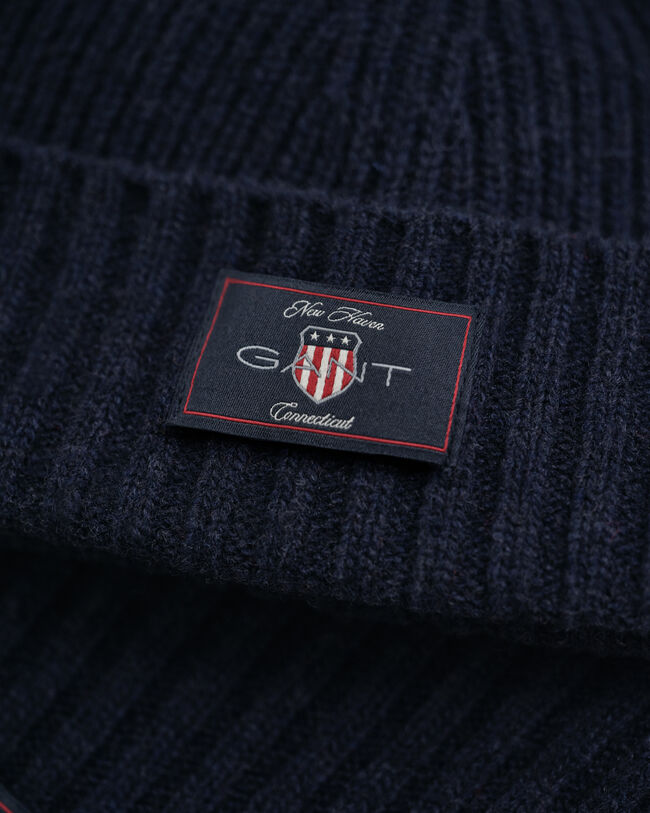 Kids gavesæt med beanie og hårbånd i uldblanding