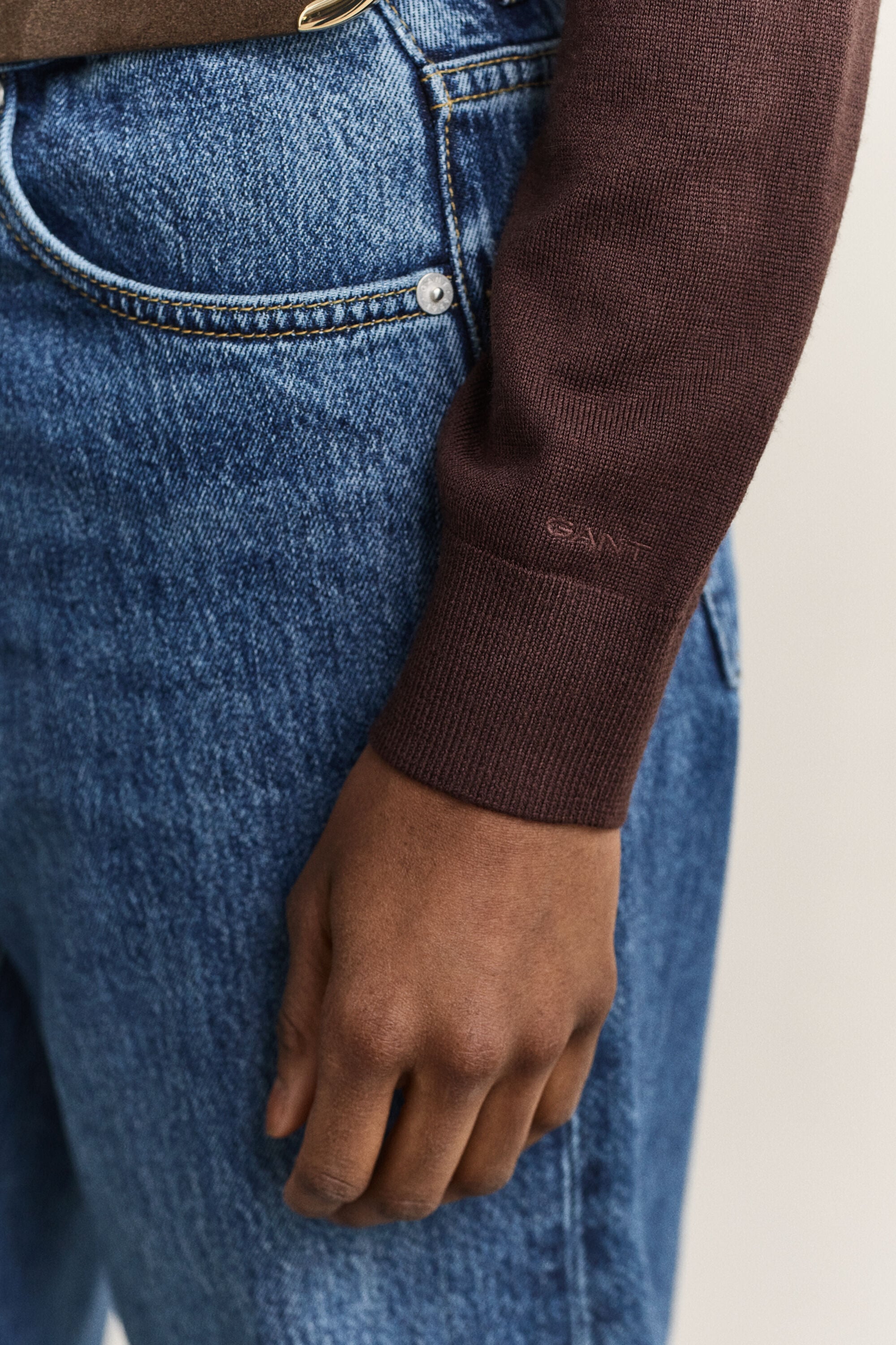 Crewneck sweater af ekstra fin merinould