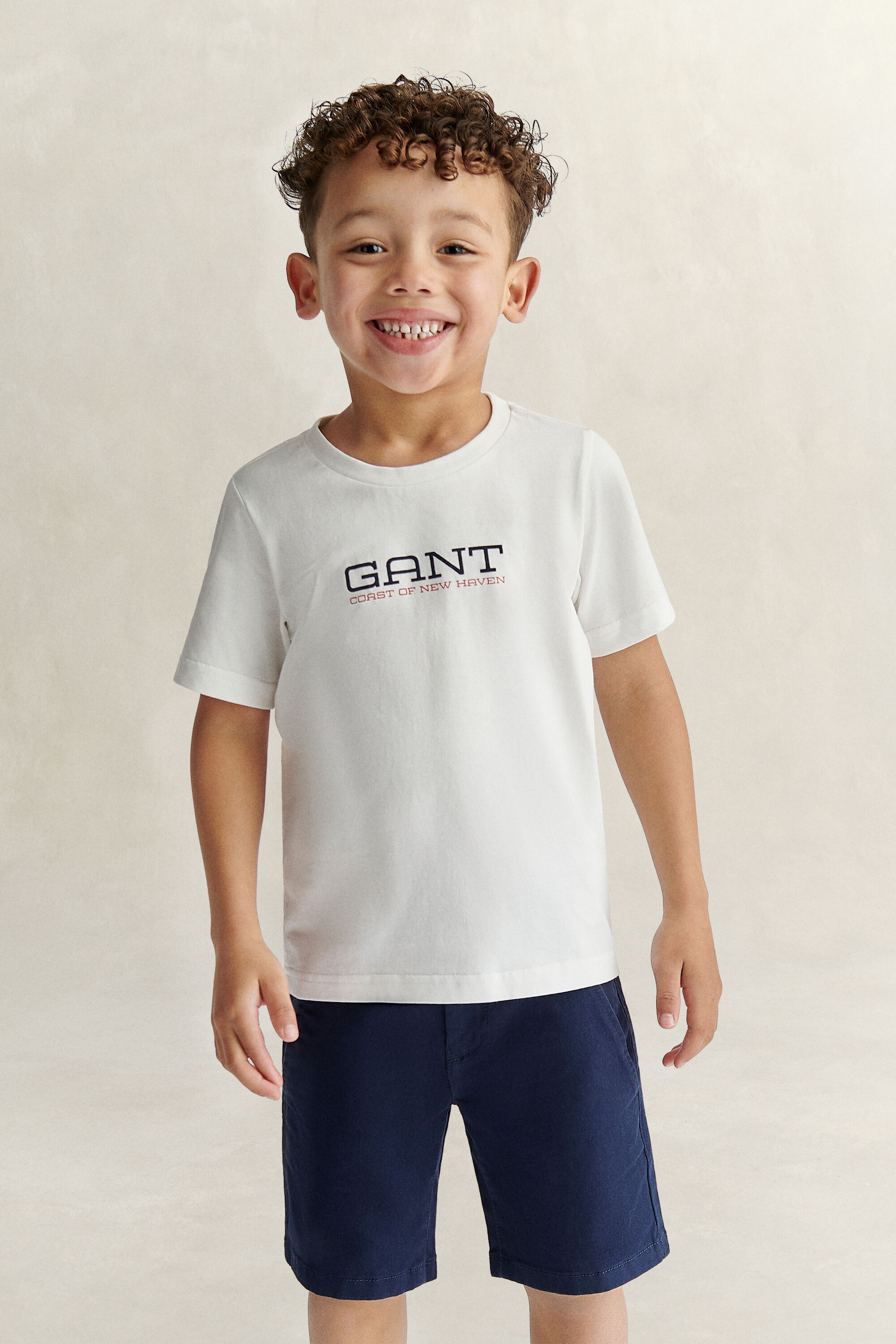 Boys T-shirt med kystgrafik