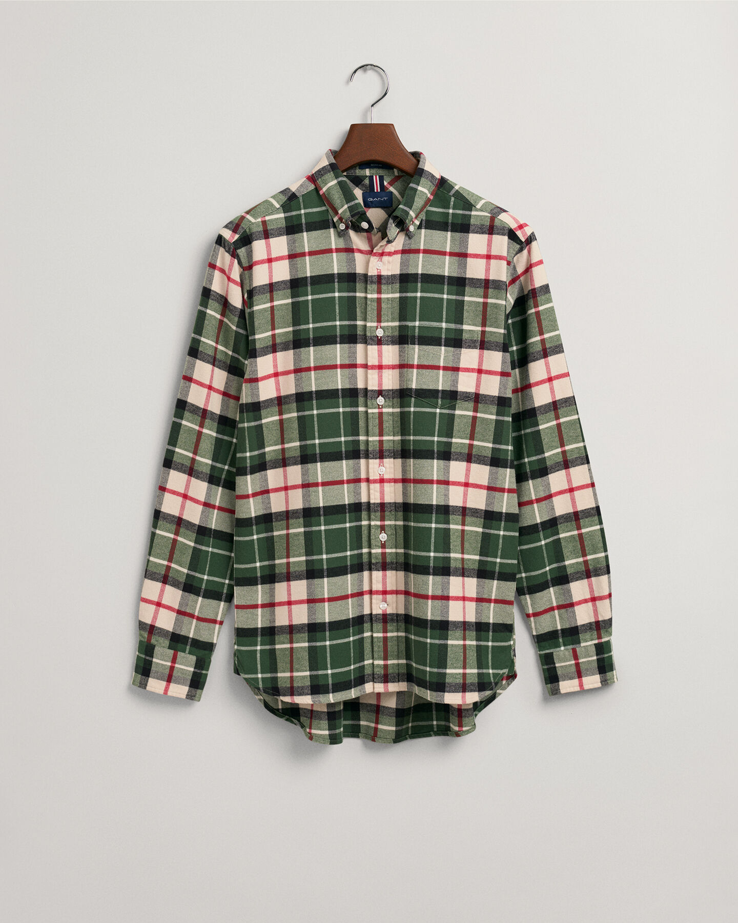 Regular fit skjorte af flannel med skotsktern
