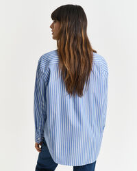 Relaxed fit klassisk stribet poplin-skjorte