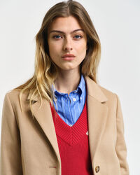 Klassisk uldfrakke med skræddersyet pasform