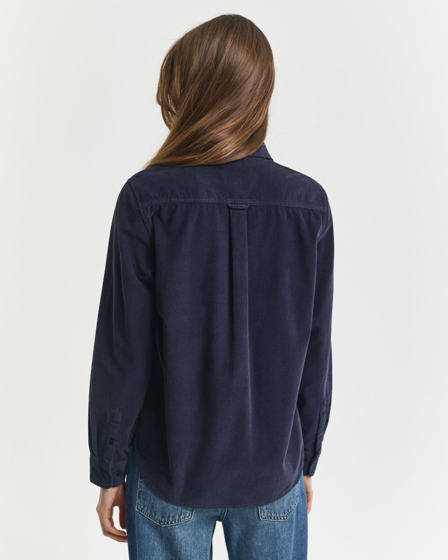 Regular fit skjorte af jernbanefløjl