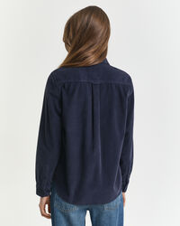 Regular fit skjorte af jernbanefløjl