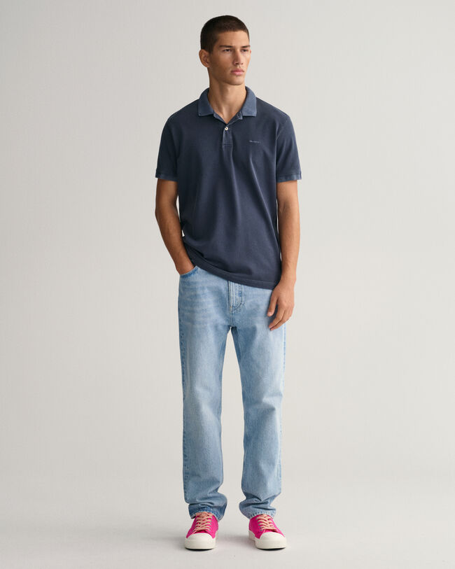 Sunfaded piqué poloskjorte