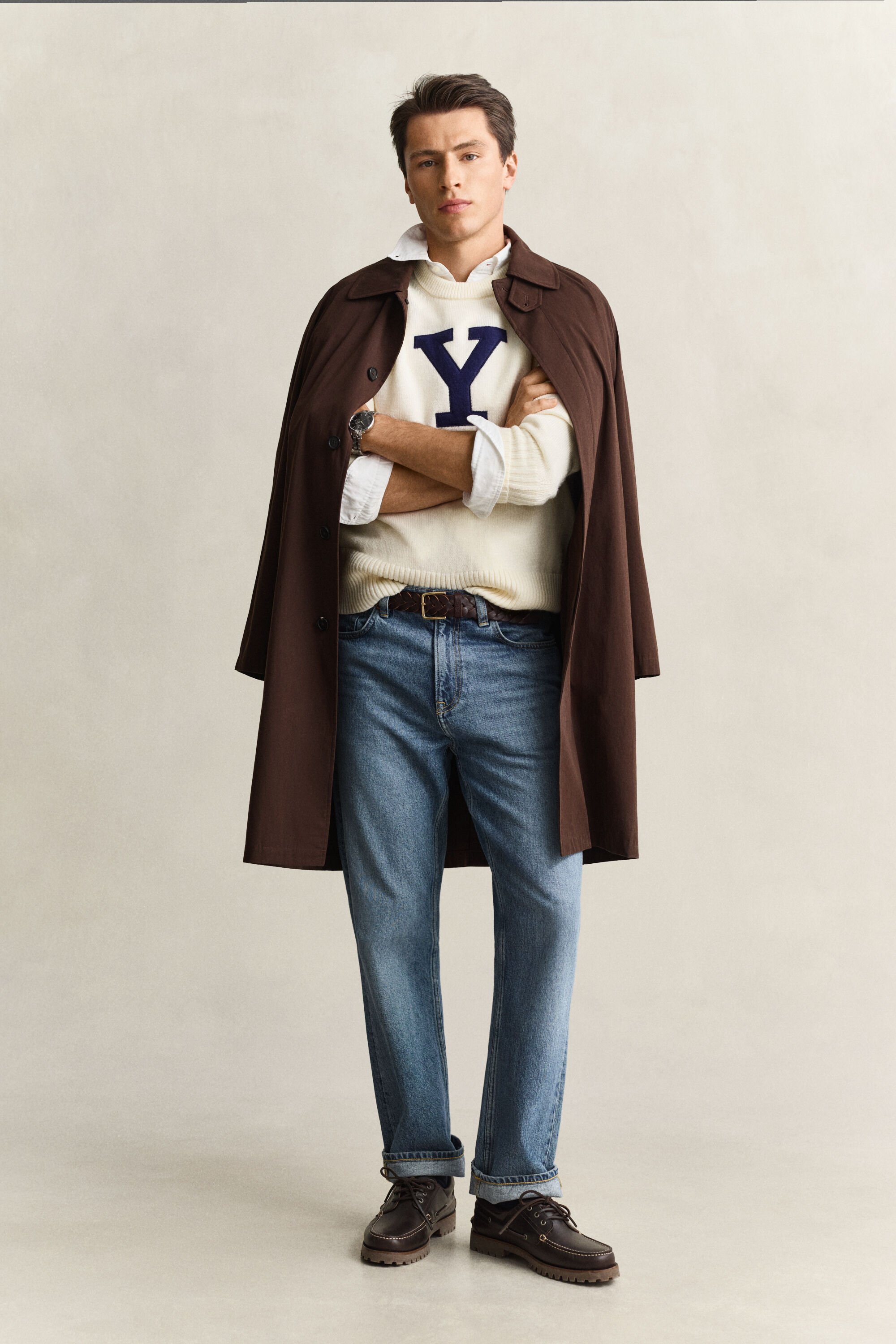 Gant x Yale sweater i merinould