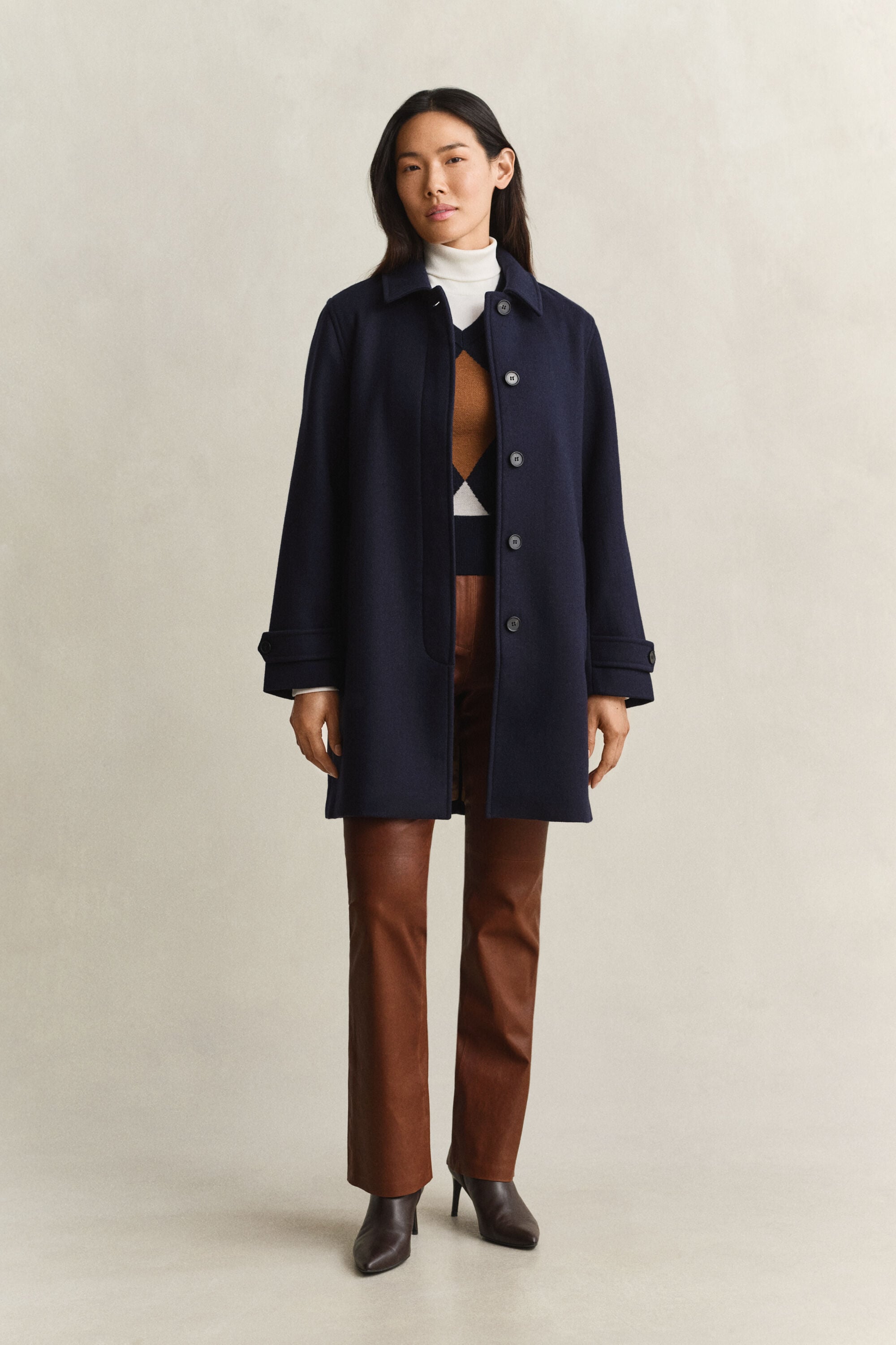 Car Coat af uldblanding