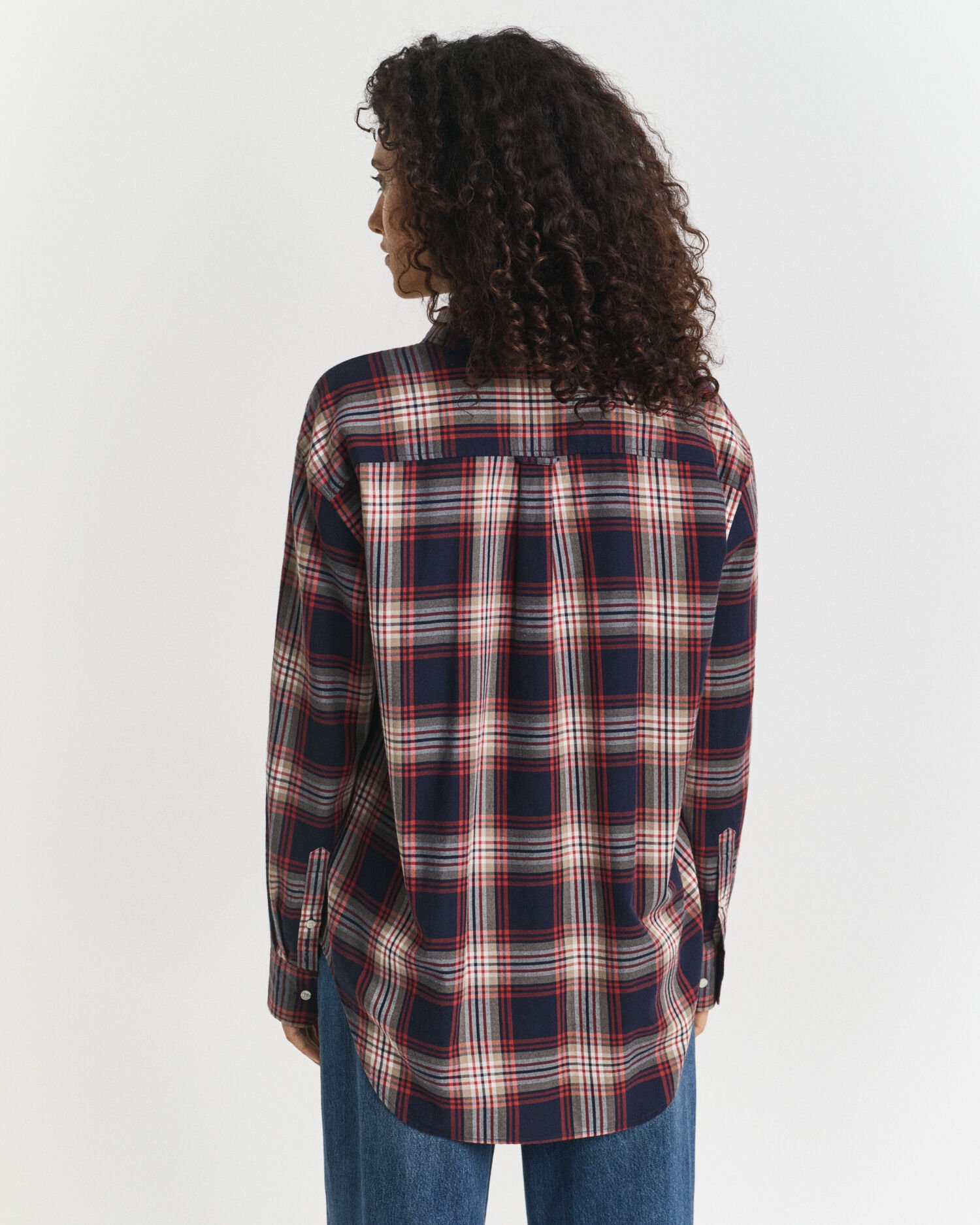 Relaxed fit ternet flannelskjorte